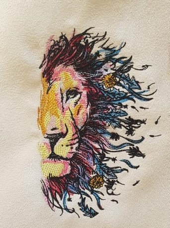 Lion en fleurs